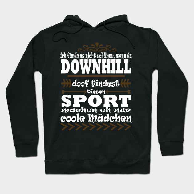 Downhill Fahrradfahren Natur Wheeli Spruch Hoodie by FindYourFavouriteDesign